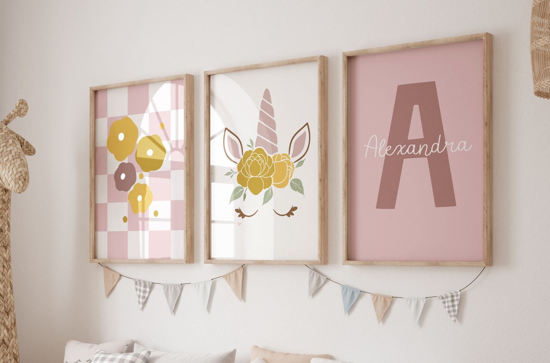 BOYS WALL ART prints Personalized name Gallery Wall art Set Etsy.de