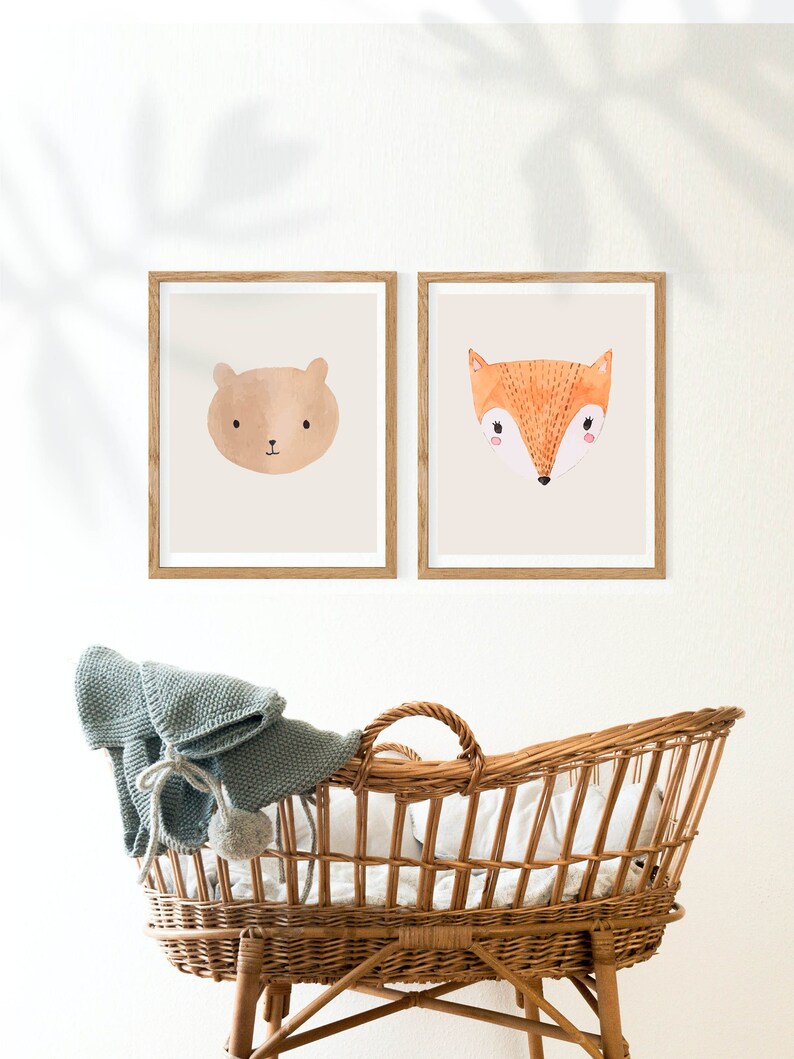 Boho Nursery Decor Woodland Nursery Prints Earthy Nursery Etsy