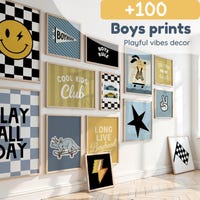 Boys Printable Art Set of 20 | Kid Room Art Prints | Boys Room Decor ...