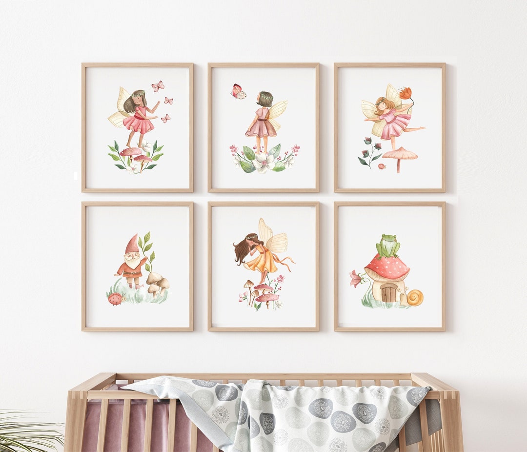 Fairy Nursery Art Prints: Garden Theme, Girls Room Decor (digital ...