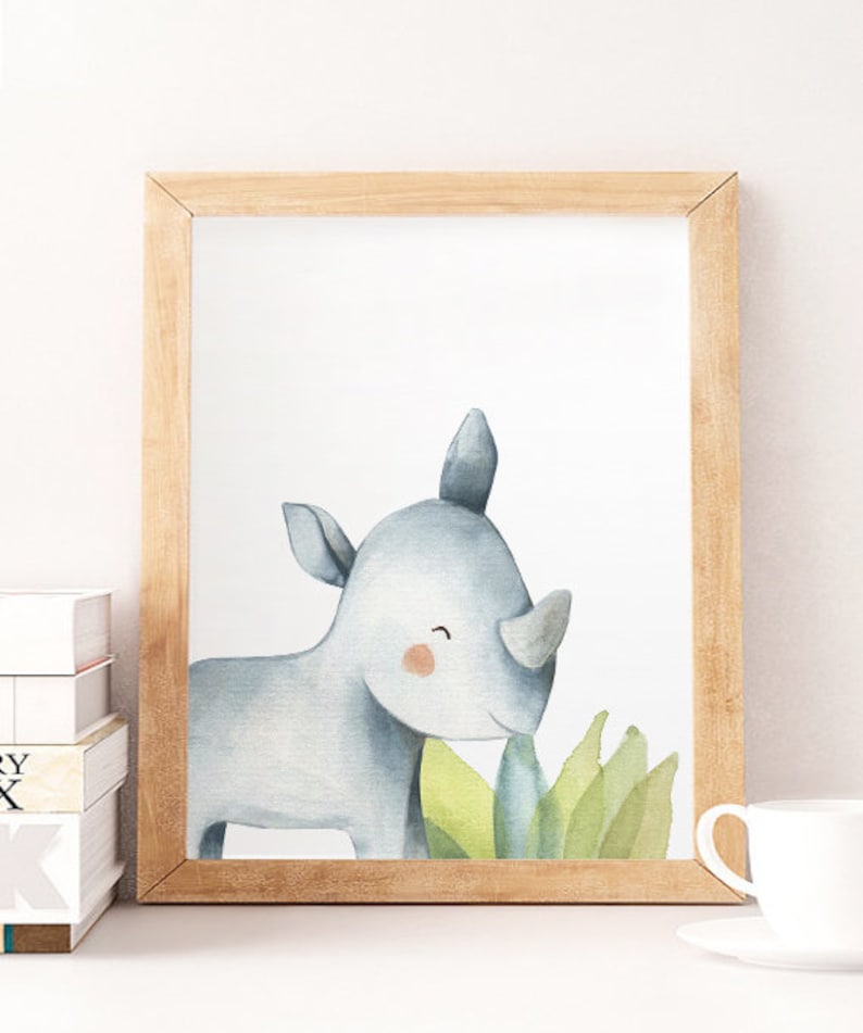 Set of 6 Nursery decor Nursery wall art Watercolor | Etsy