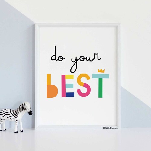 Colorful Wall Art Tdo Your Best Book Quote Quote Prints Etsy UK