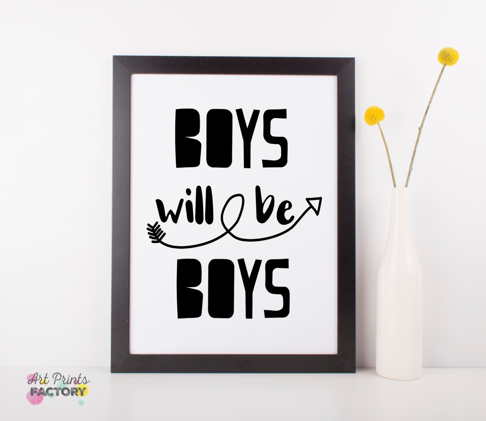 Boys Wall Prints Wall Art for Boys Monochrome Prints Arrows Etsy