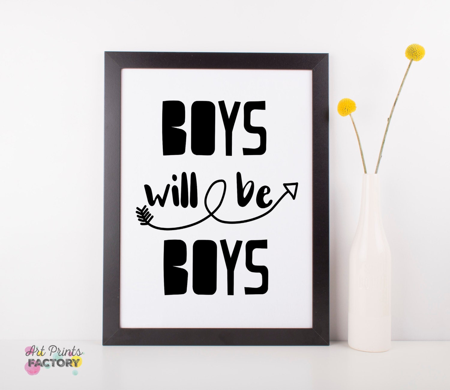 Boys Wall Prints Wall Art for Boys Monochrome Prints Arrows Etsy