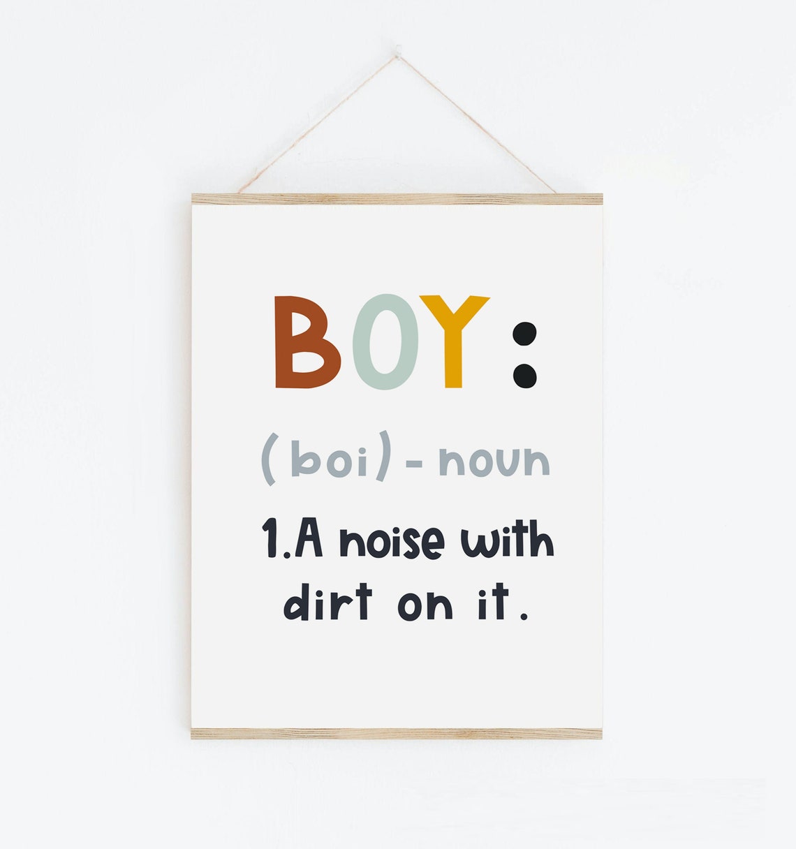 Boy Definition Boy Nursery Decor Definition Print Boy Room Etsy