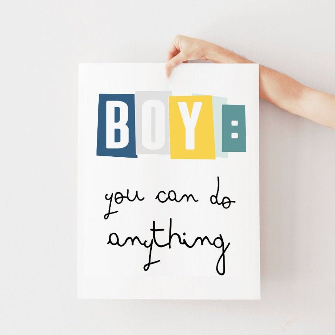 Boys Motivational Printable, Success Quote Prints, Digital Download ...