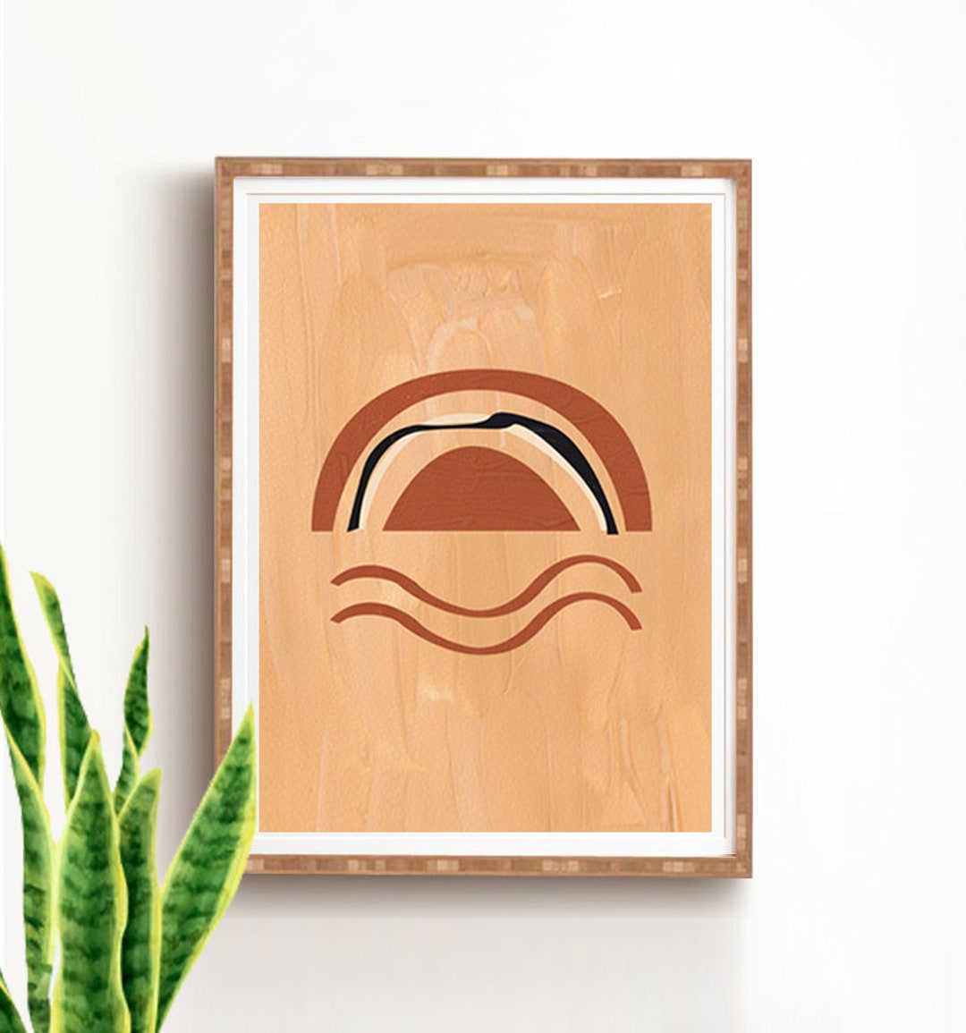 Burnt Orange Wall Print Abstract Print Rainbow Orange and Etsy