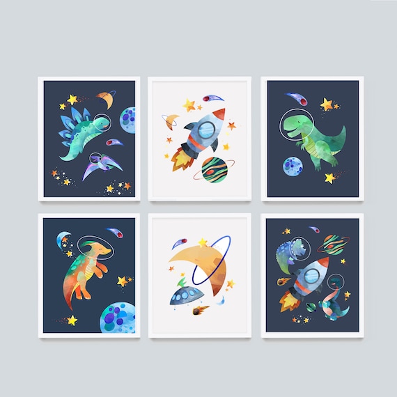 space nursery wall decor