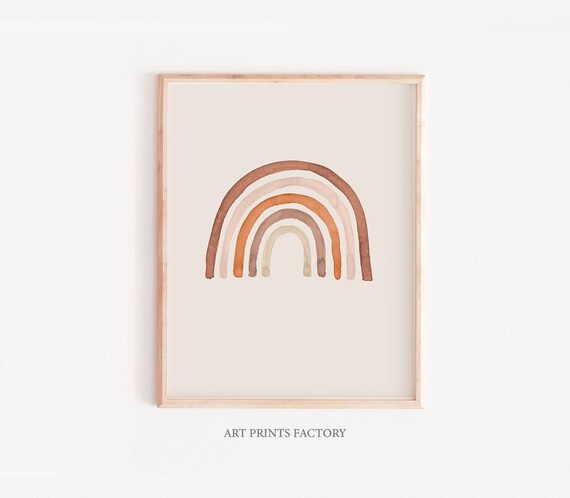 Terra Colors Rainbow Nursery Art: Gender Neutral Decor (Digital Download)