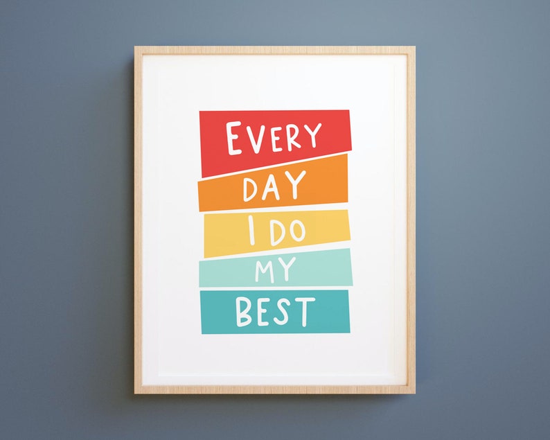 EVERY DAY I Do My Best Printable Homeschool Sign Home School - Etsy