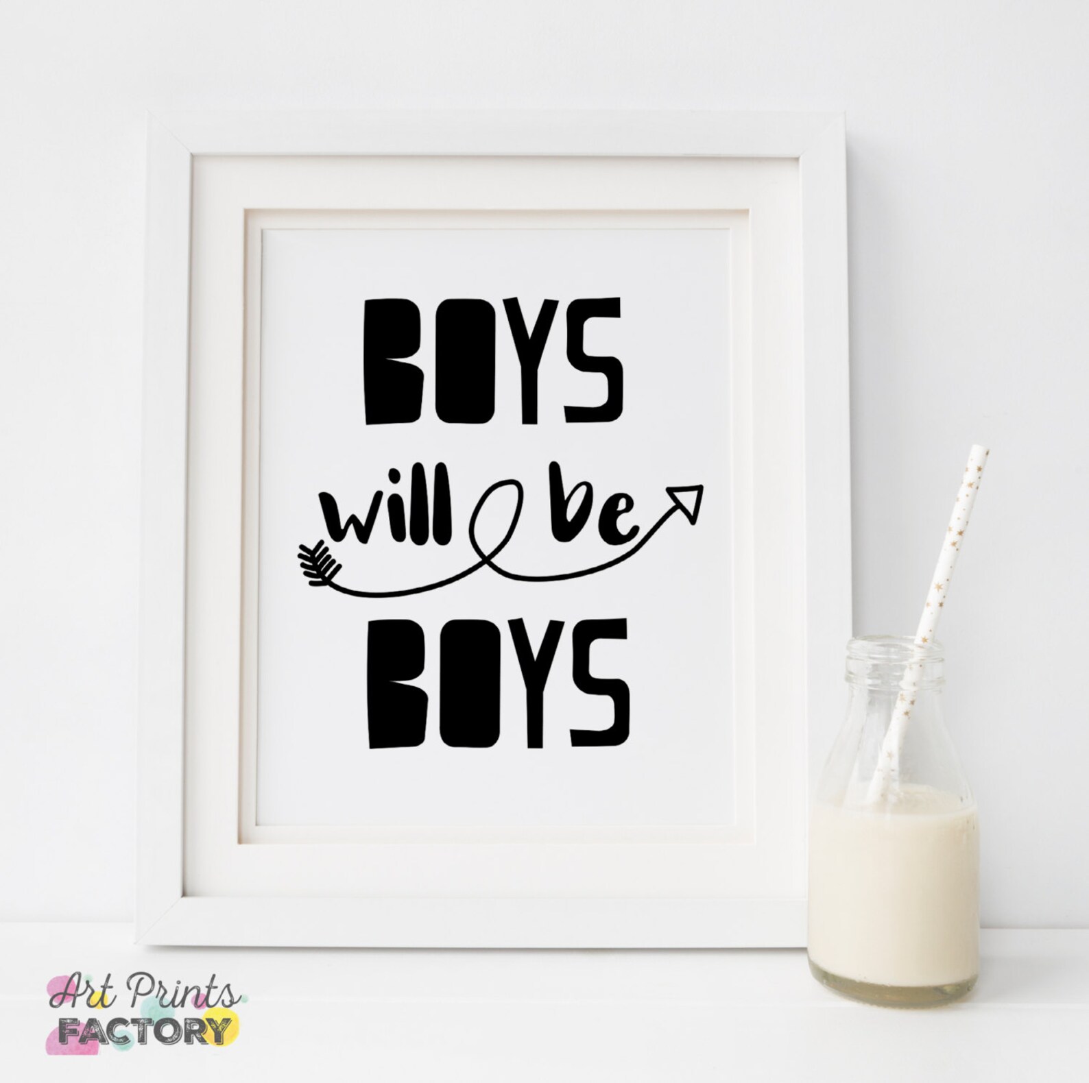 Boys Wall Prints Wall Art for Boys Monochrome Prints Arrows Etsy