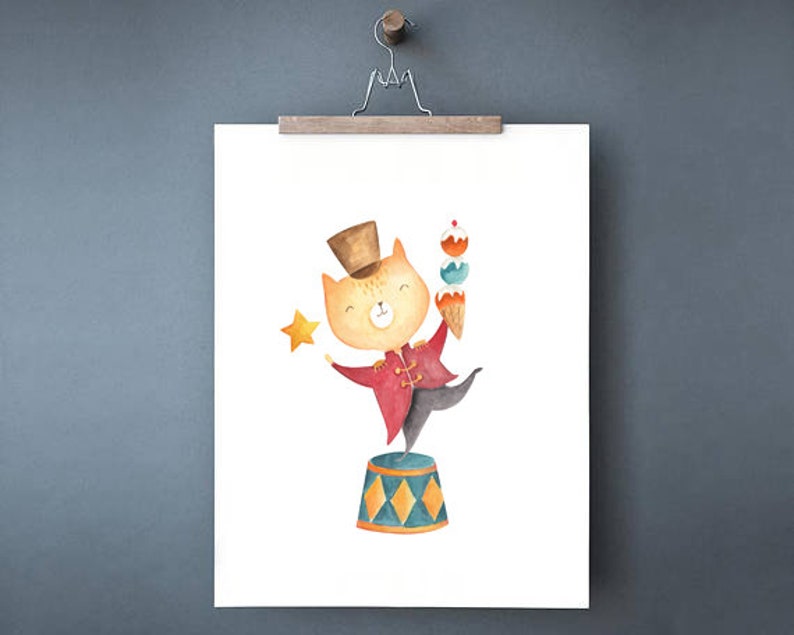 Set of 6circus Animals Nursery Art Circus Kids Decor Circus - Etsy