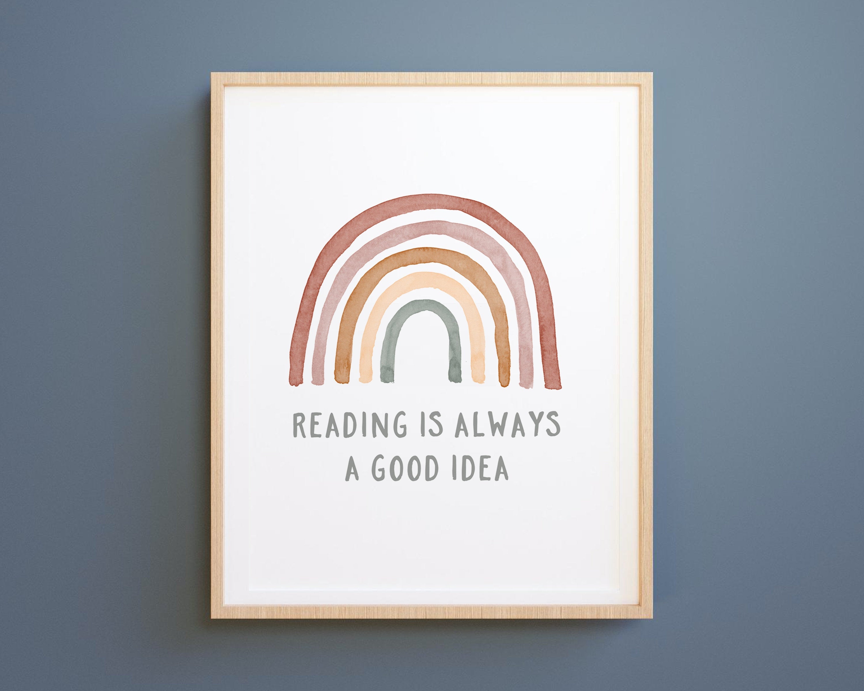 Reading Corner Decor RAINBOW Reading Printable Classroom Etsy