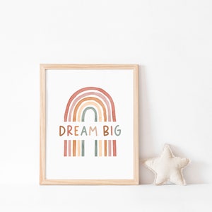 Dream Big Printable, Kids Room Printable, Dream Big Nursery, Kid Room ...