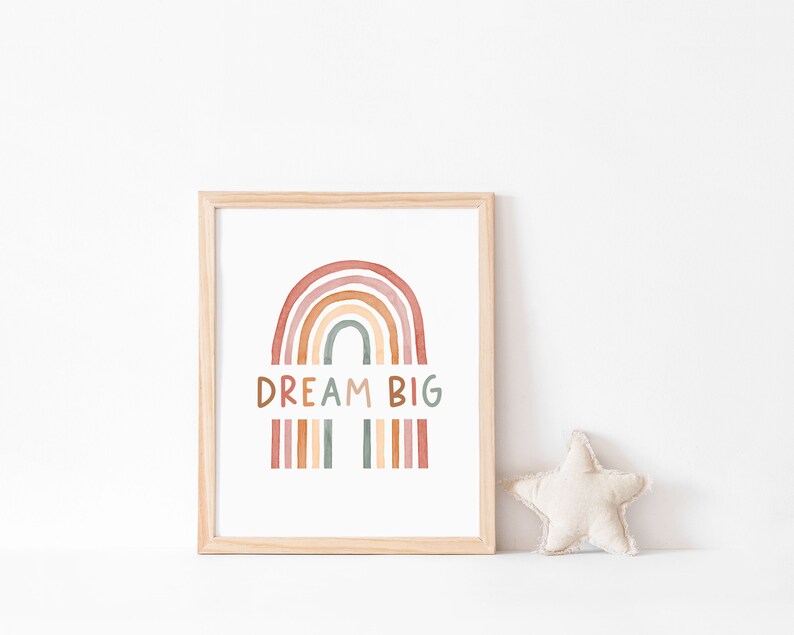 Dream Big Printable Kids Room Printable Dream Big Nursery - Etsy