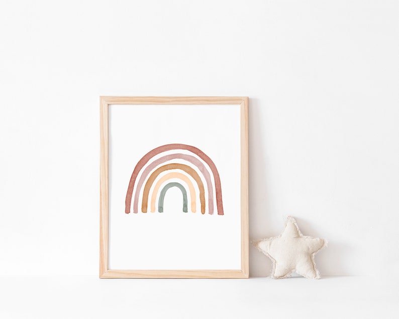 rainbow nursery print