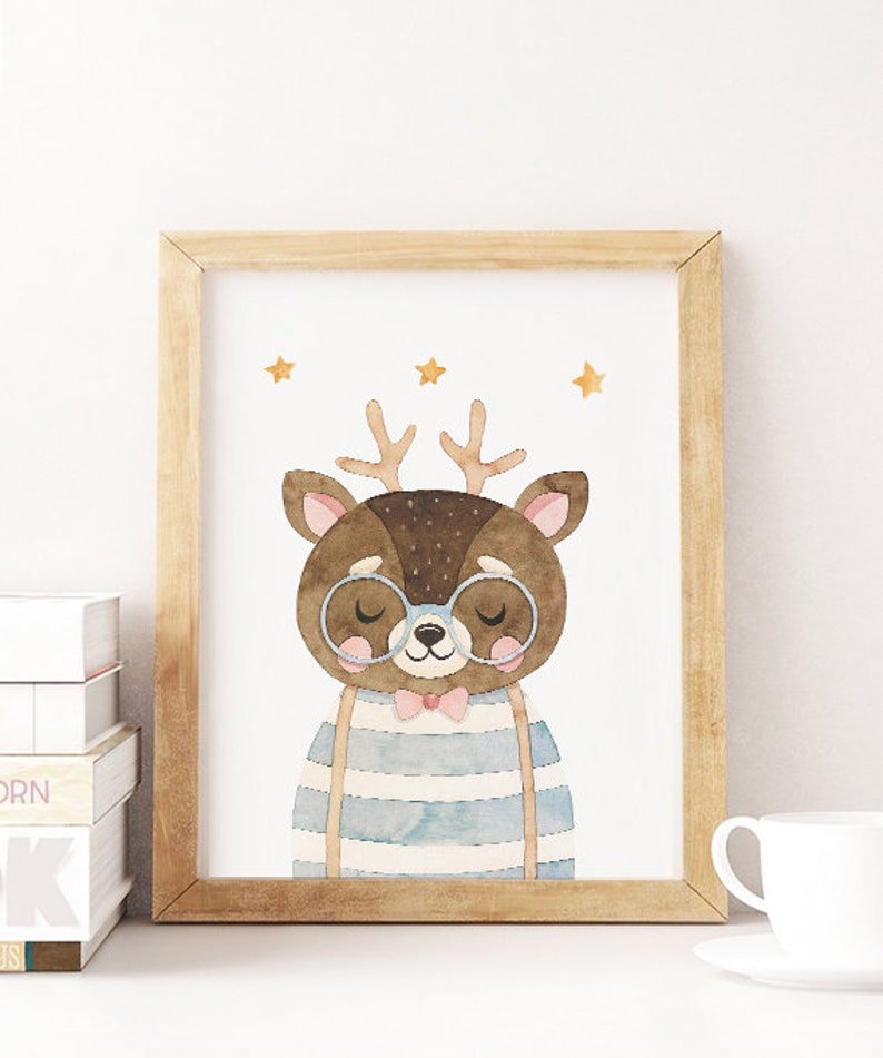 Nursery wall art Nursery prints Kids wall art woodland Etsy