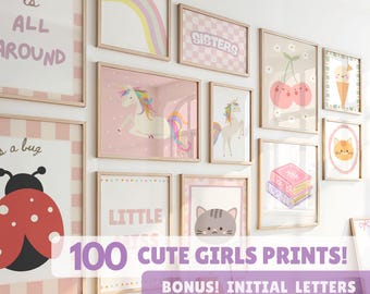 100 Girls Room Printable Art - whimsical print bundle pack –  Nursery Wall Decor – Digital Download