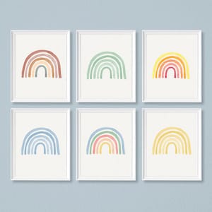 SUPER ENSEMBLE, oeuvre d&#39;art murale arc-en-ciel, décoration de chambre d&#39;enfant, estampes de chambre d&#39;enfant neutres, art mural filles, impression pour enfants, art mural enfant, cadeau de baby shower