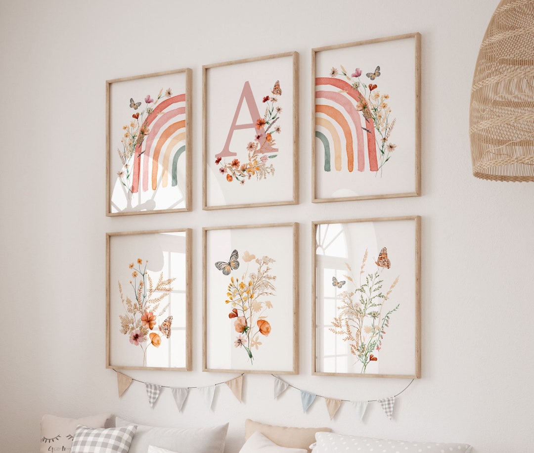Wildflower Nursery Print Set: Boho Floral Decor (digital Download) - Etsy