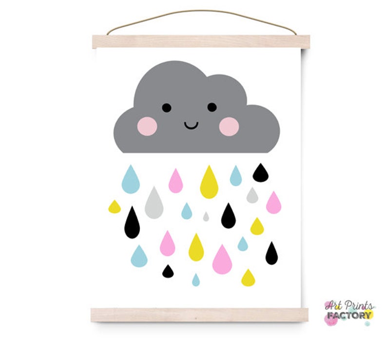 modern kids prints, Neutral Nursery Decor, CLOUD print, PRINTABLE Wall Art, Girl Nursery Print, Kids Room Decor, Pink Nursery, gift image 5