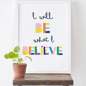 Motivational Kids Quote Print, Modern Nursery Decor (digital Download ...
