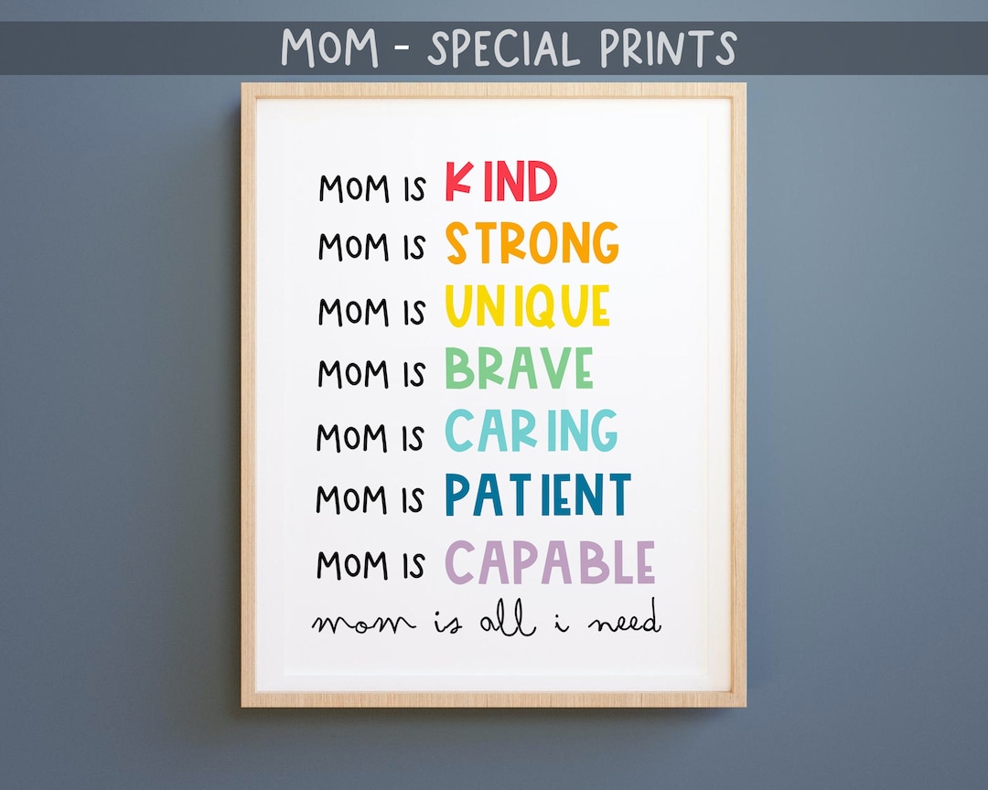 Mother's Day Printable, Teacher & Parent Resources, Crafts for Kids, Wall Art Mother, Mothers ...