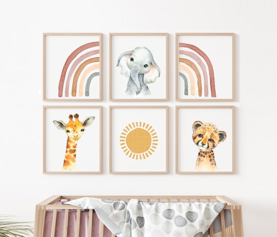 Safari Nursery Decor Animals Printables Jungle Nursery | Etsy