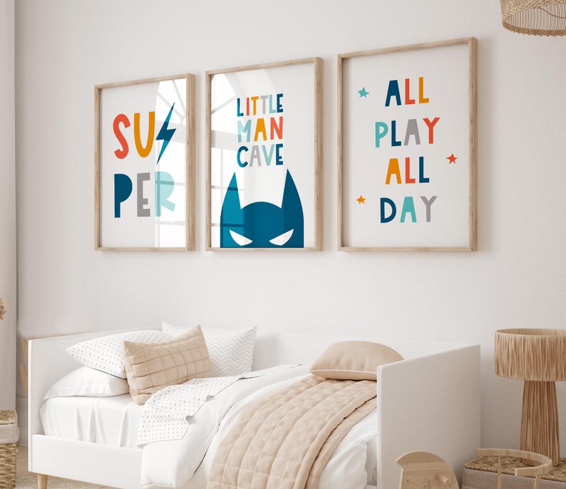 Superhero Prints, Superhero Wall Art, boys printable art, Digital superhero poster, Kids room wall decor, little man cave, Kids Room,nursery