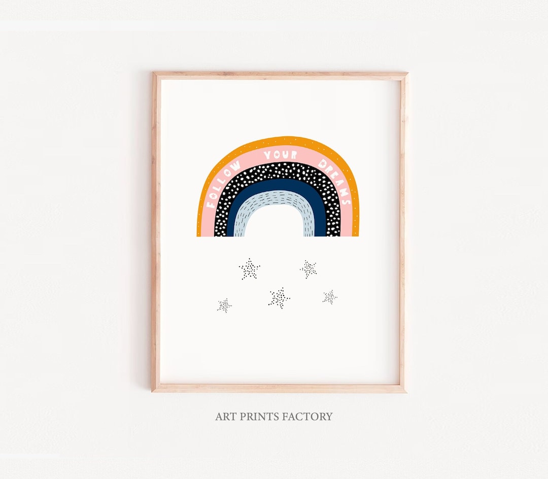 Rainbow Nursery Wall Art,nursery Print Rainbow, Rainbow Print, Nursery ...