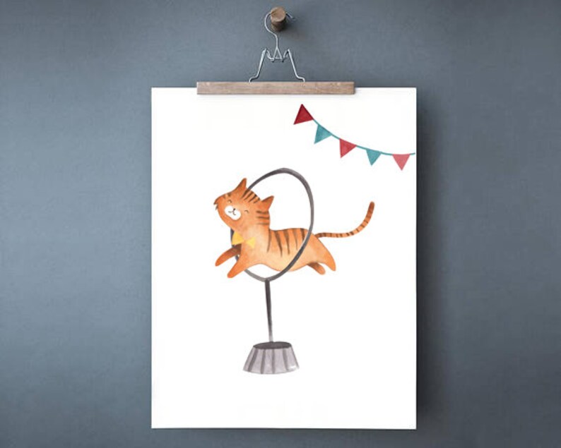 Set of 6circus Animals Nursery Art Circus Kids Decor Circus - Etsy