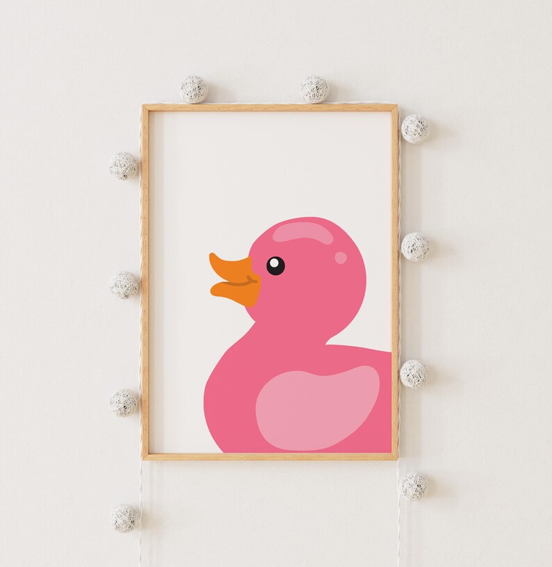 Pink Rubber Duck Printable Wall Art – Instant Download
Add a splash of fun to your little one’s space with this adorable pink rubber duck wall art! Bright, bold, and super cute, this printable design is perfect for a nursery, playroom, or bathroom decor.
Its minimalist style and vibrant colors make it a charming addition to any modern kids’ room – sweet, playful, and easy to love!