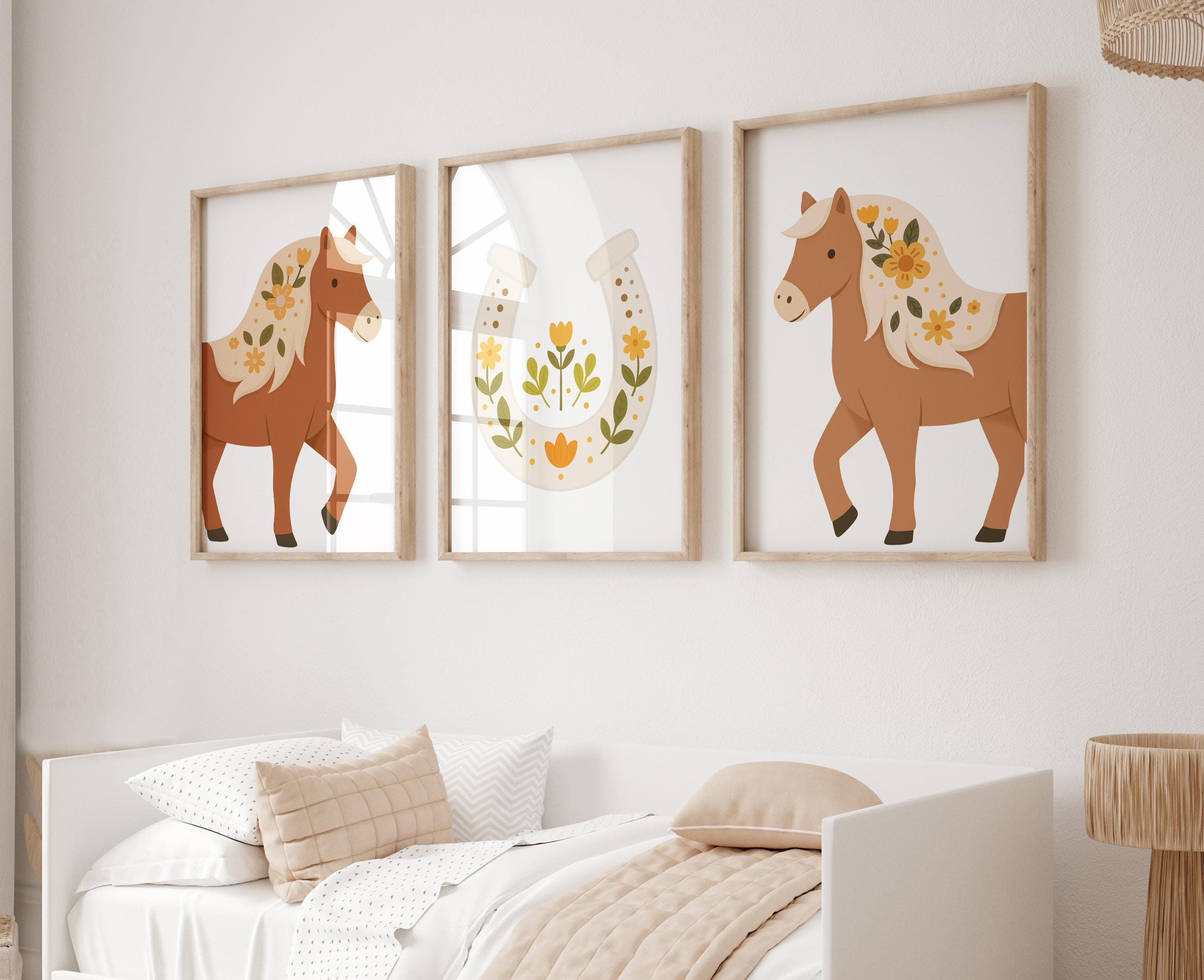 ♥ Set of 3 Ballerina Custom Name, Nursery Wall Art Prints, Goauche