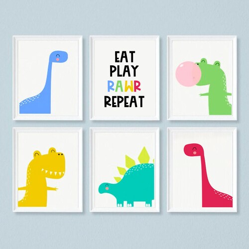 NURSERY PRINTABLES Boysbaby Boy Nursery Art Set of 6 Prints - Etsy