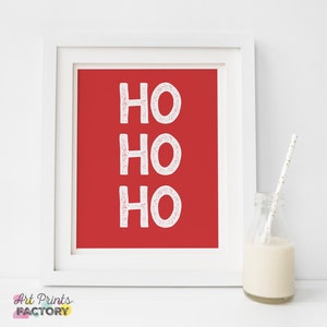 Christmas print, kids wall decor, Ho ho ho, christmas printable, christmas decor,Santa printable, christmas wall art, christmas download, image 2