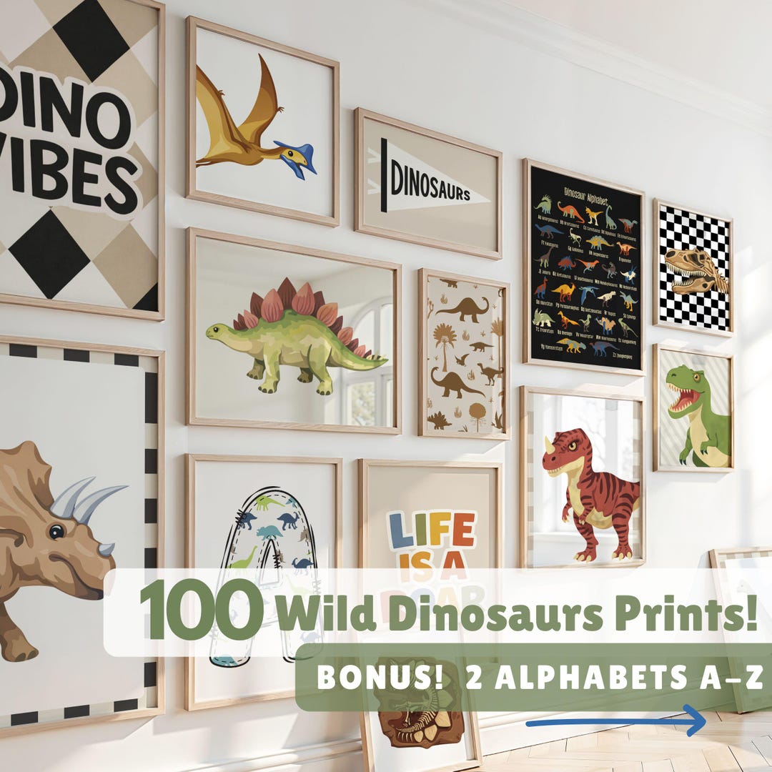 Dinosaur Boys Room Prints, Alphabet Wall Art (digital Download) - Etsy