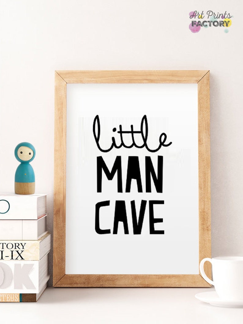 SALE 50% Nursery Printable Little Man Cave Kids Room Decor - Etsy