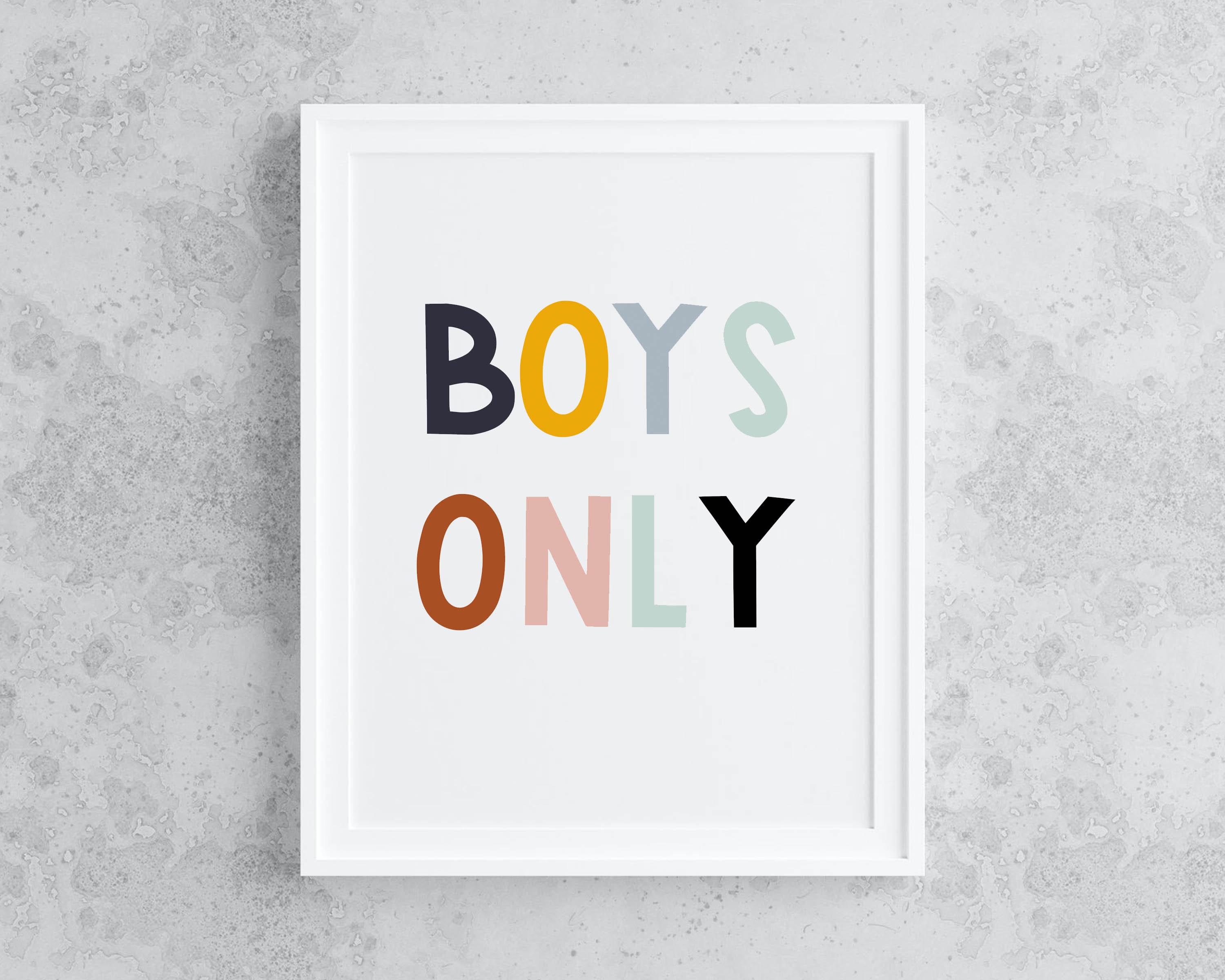 Boys Only Print Nursery Print Digital Download Printable - Etsy