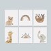 Nursery printables -Neutral nursery decor - Cute nursery wall art - Nursery art set - Printable nursery art - Set of 6 animal posters - baby 