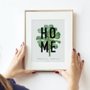 Home Druckbare Kunst. Vintage Home Print. Home Wall Art. sukkulenten Home Poster. Welcome Home Print, druckbares Zitat. Eingangsschild. Wandkunst