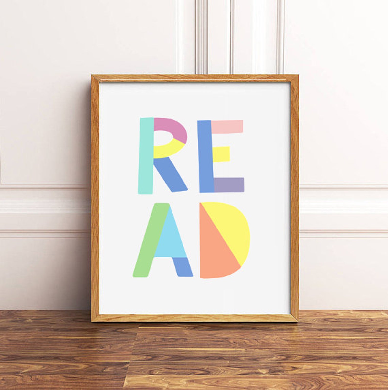 Read Wall Artcolorful Wall Art Book Quote Quote Prints Etsy