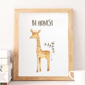 SET of 6 Nursery Animals, Nursery Printable Art, Nursery Wall Art, Baby ...