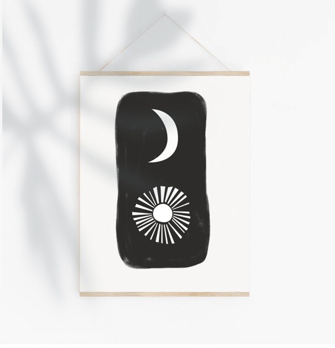 Large Printable Art SUN AND MOON Modern Wall Decor Print Etsy