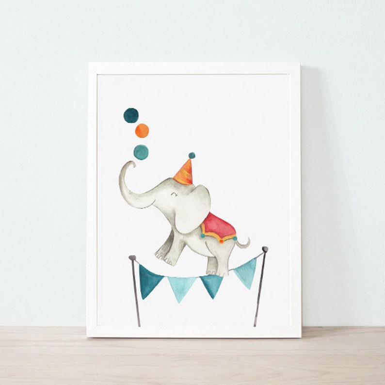 Set of 6circus Animals Nursery Art Circus Kids Decor Circus - Etsy