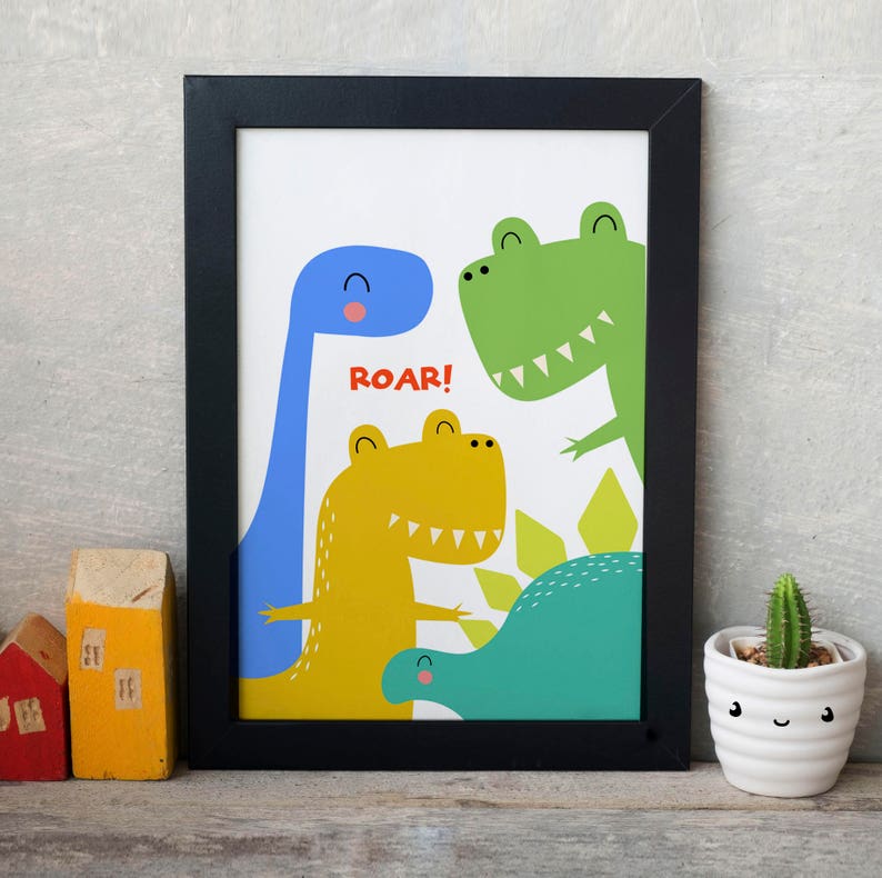 Cartel de dinosaurio imprimible, AMIGOS DE DINOSAURIO, cartel de dinosaurio, habitación para niños, dinosaurio lindo, cartel de T-rex, decoración de dinosaurios, vivero de dinosaurios, amante de los dinosaurios imagen 3