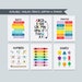 Kids prints, rainbow Wall Art, learning prints, Educational Prints for Bedroom, Playroom or Home School, classroom prints, ABC, numbers,days 