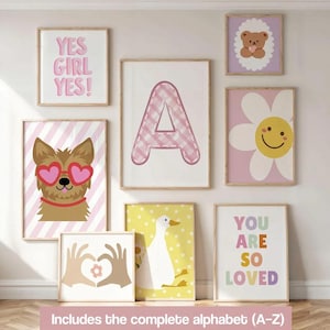 Goose Nursery Print SET OF 100 printable art, Pink Girls bundle wall Room Decor (Digital Download) image 11