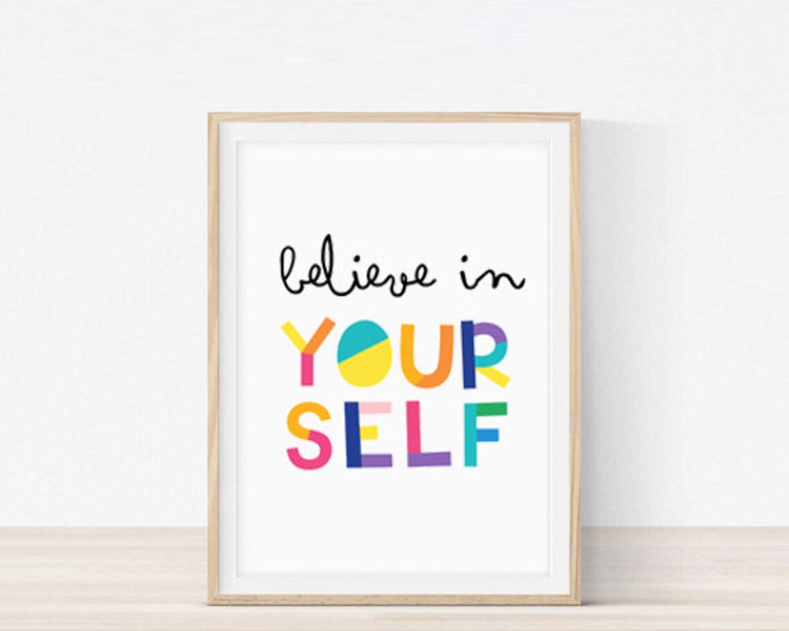 Motivational Wall Decor Inspirational Wall Art Believe in Etsy