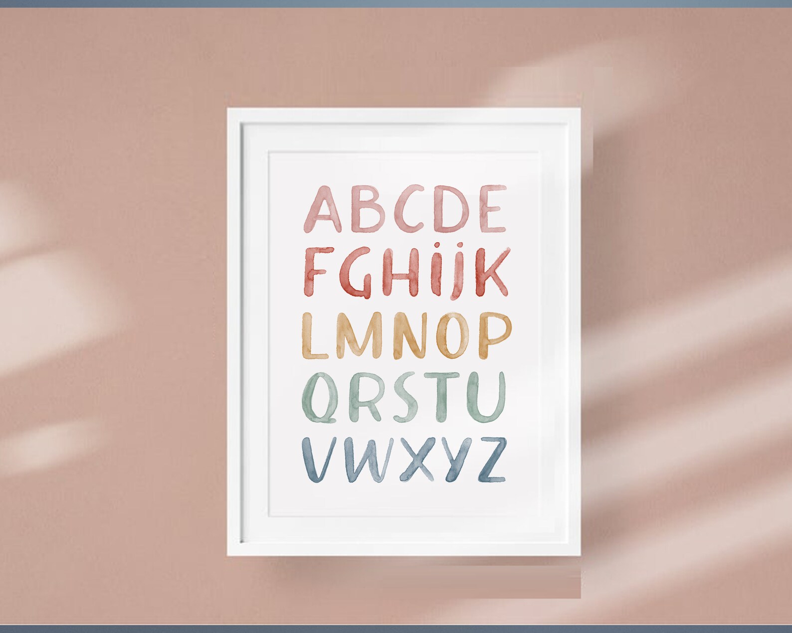 Rainbow Alphabet Posterwatercolor Rainbow ABC Print Numbers - Etsy