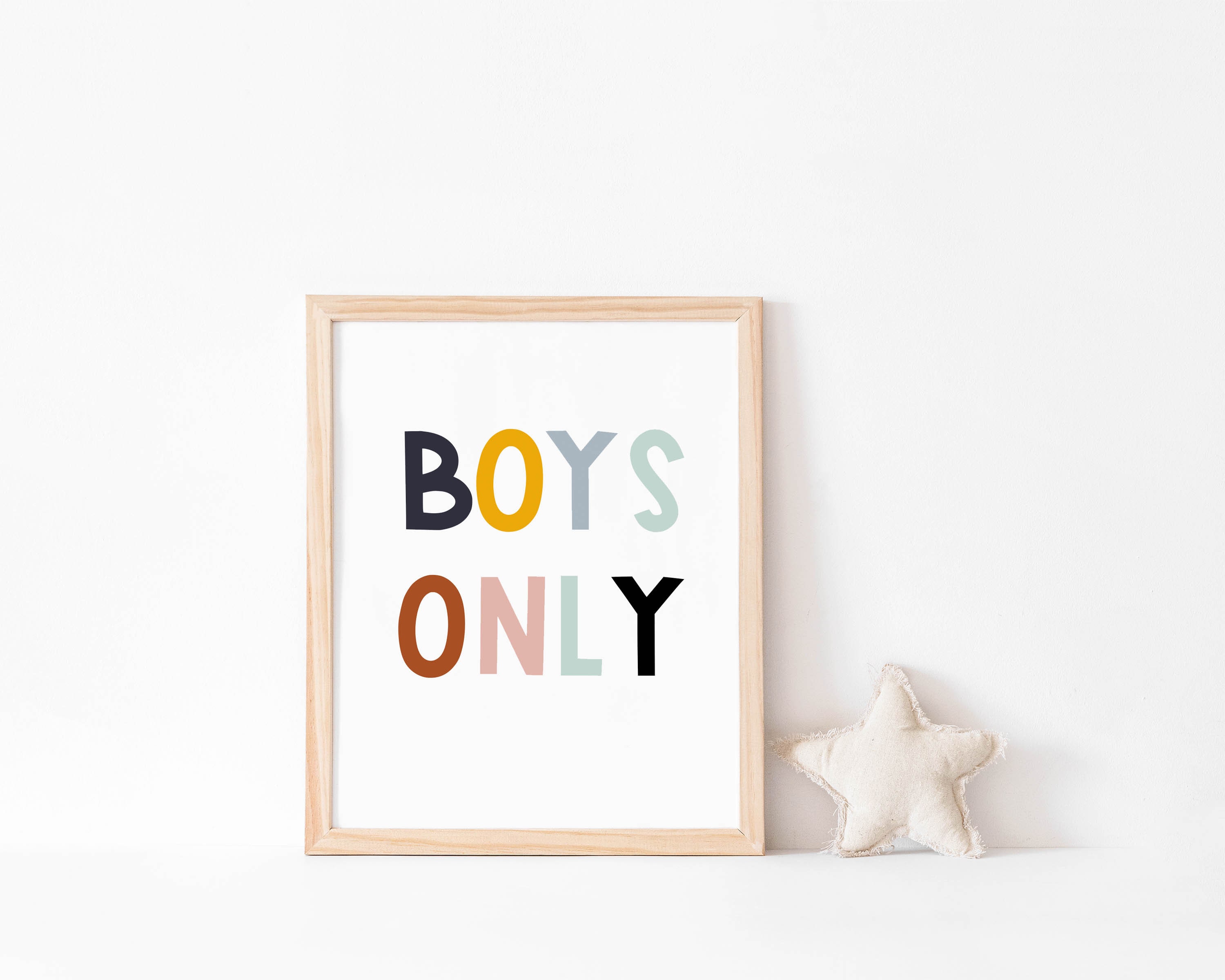 Boys Only Print Nursery Print Digital Download Printable - Etsy